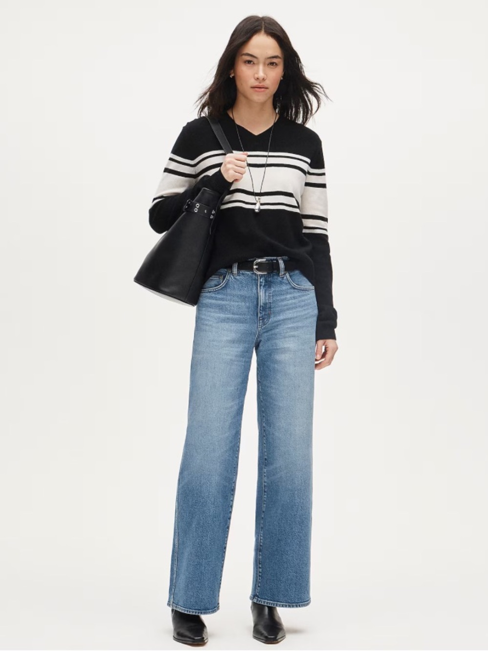 J. Crew Everyday wide-leg ankle jean in semi-stretch - Bangkok Wash
